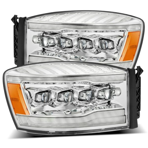 AlphaRex-LED Projector Headlights in Chrome
