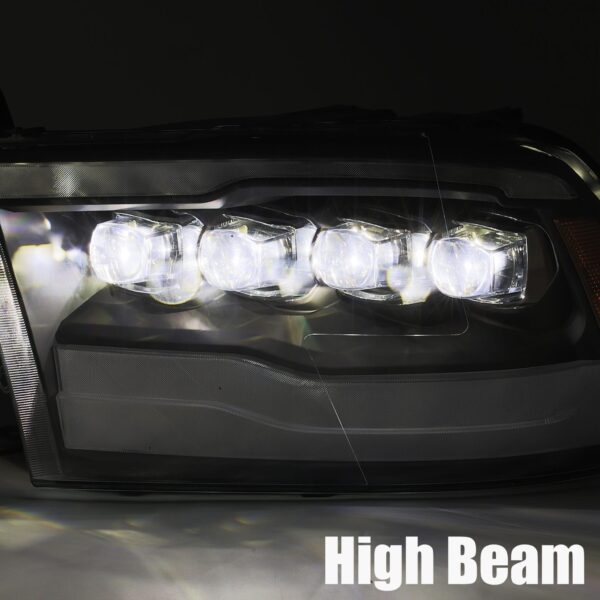 AlphaRex-LED Projector Headlights Plank Style Design Midnight Black