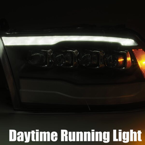 AlphaRex-LED Projector Headlights Plank Style Design Midnight Black