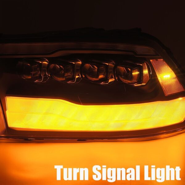AlphaRex-LED Projector Headlights Plank Style Design Gloss Black