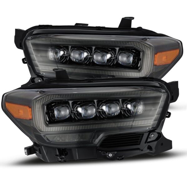 AlphaRex-LED Projector Headlights Plank Style Design Midnight Black
