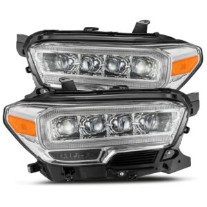 AlphaRex-LED Projector Headlights Plank Style Design Chrome