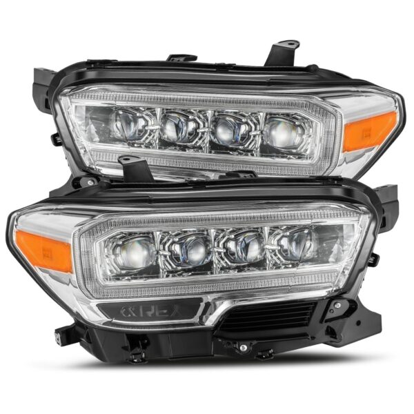 AlphaRex-LED Projector Headlights Plank Style Design Chrome