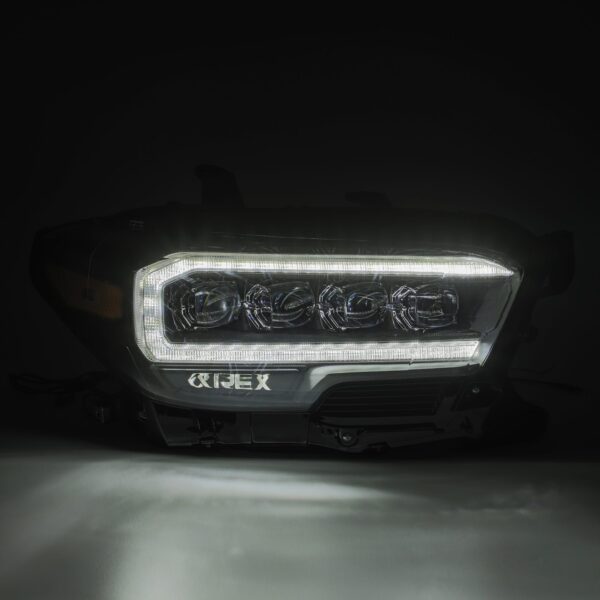 AlphaRex-LED Projector Headlights Plank Style Design Chrome