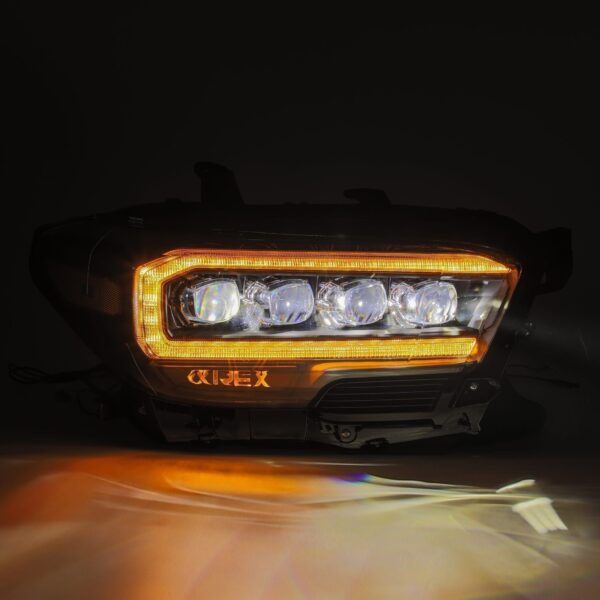 AlphaRex-LED Projector Headlights Plank Style Design Chrome