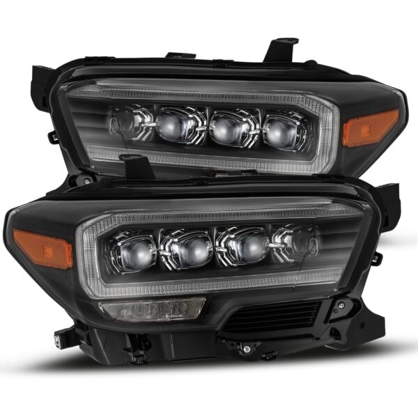 AlphaRex-LED Projector Headlights Plank Style Design Black