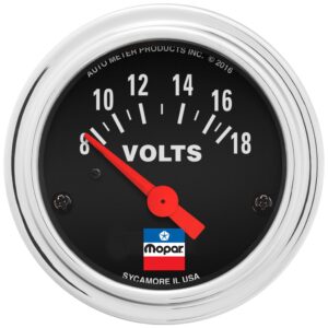 2 in. VOLTMETER, 8-18 VOLTS, MOPAR CLASSIC