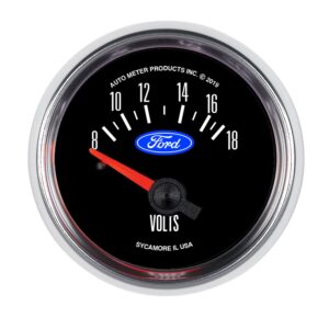 2 1/16in VOLTMETER, 8 to 18V, FORD
