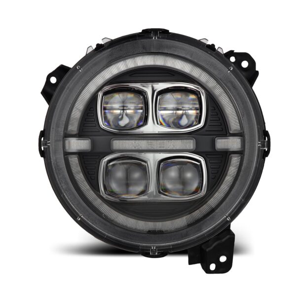 AlphaRex-18-24 Jeep Wrangler JL/Gladiator LED Projector Headlights in Black
