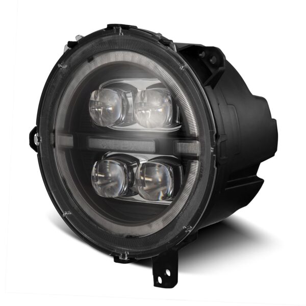 AlphaRex-18-24 Jeep Wrangler JL/Gladiator LED Projector Headlights in Black