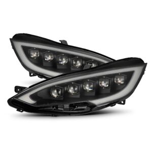 AlphaRex-12-21 Tesla Model S LED Projector Headlights in Black