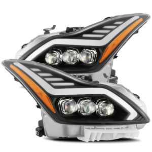 AlphaRex-08-13 Infiniti G37/14-15 Q60 Coupe LED Projector Headlights in Black