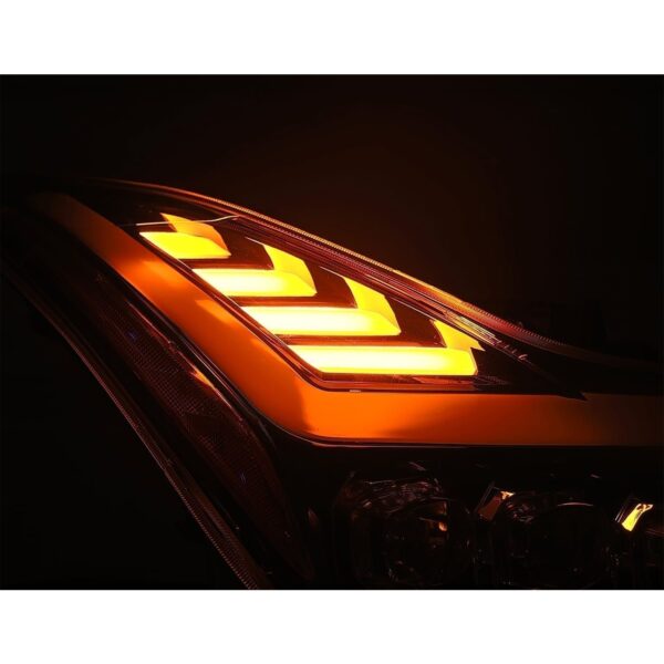 AlphaRex-08-13 Infiniti G37/14-15 Q60 Coupe LED Projector Headlights in Black
