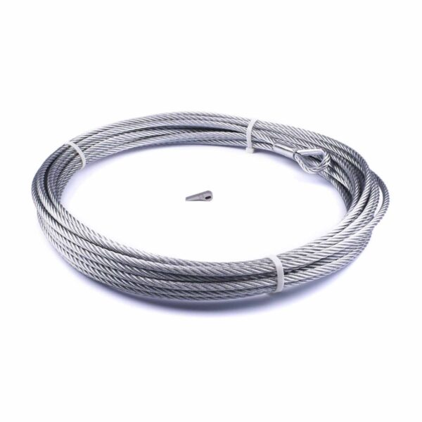 WIRE ROPE ASSEMBLY 3/8 Inch Diameter x 80 Foot Length