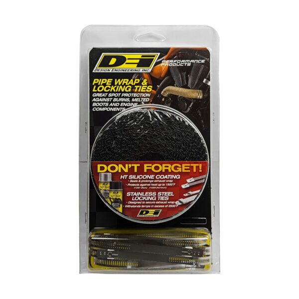 DEI 901139 Black Titanium Pipe Wrap & Locking Tie Kit