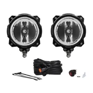 KC Hilites 6 in Pro6 Gravity LED - Infinity Ring - 2-Light System - 20W Spot Beam