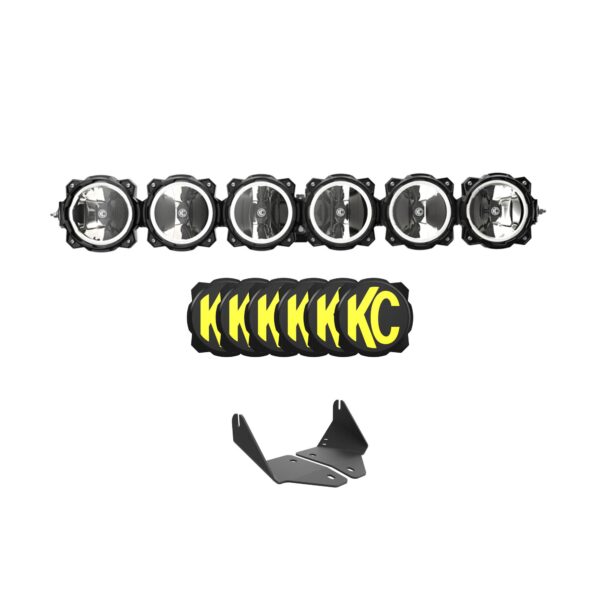 KC HiLITES Polaris RZR Turbo R / Pro XP Light Bar Kit - 39in Pro6 Gravity LED - 6-Light - Light Bar System - 120W Combo Beam