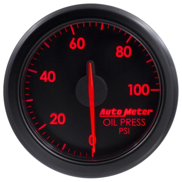 2-1/16 in. OIL PRESS, 0-100 PSI, AIRDRIVE, BLACK
