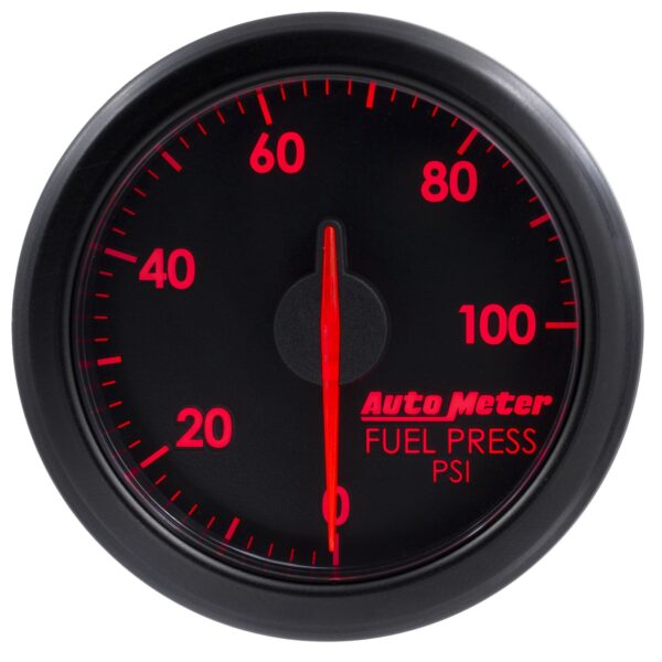 2-1/16 in. FUEL PRESS, 0-100 PSI, AIRDRIVE, BLACK