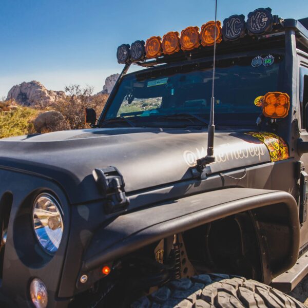 KC Hilites FLEX ERA 4 - 2-Light System - Pillar Mount - 80W Combo Beam - for Jeep JK