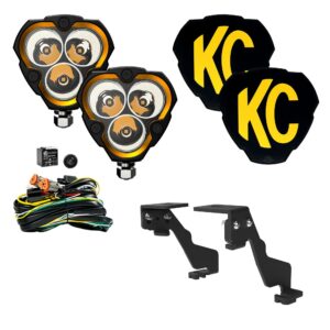KC HiLITES FLEX ERA 3 - 2-Light System - Ditch Mount - 40W Spot Beam - for 15-20 Ford F-150/Raptor