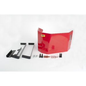 Red TH350 Aluminum Transmission Shield.