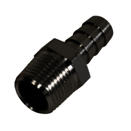 Straight Hose Barb Fitting, 3/8" NPT Male x 3/8" Barb, Each