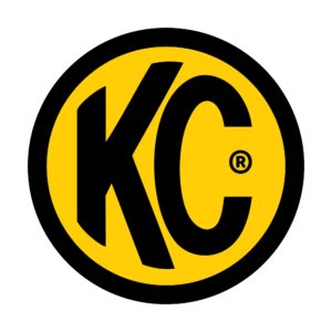 KC Hilites DECAL 6IN ROUND KC LOGO YELLOW/BLACK PN:9910