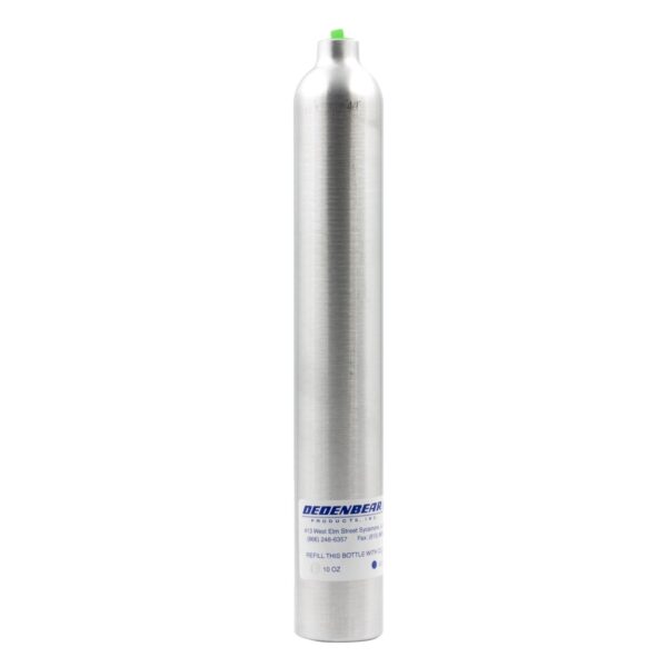 CO2 BOTTLE WITH VALVE, 10 OUNCE CAPACITY
