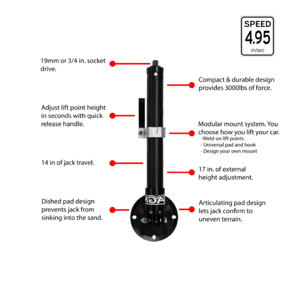 Manual Jack with Universal Hook