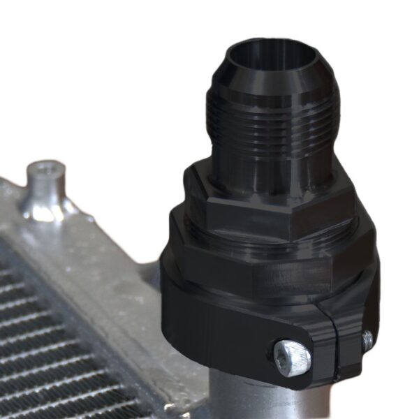 Weld Free 20AN Compression Fitting; Fits 1.85-2.0"; Black; Billet