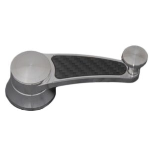 Quarter Window Crank; 1970-74 MOPAR; Carbon Fiber; Polished