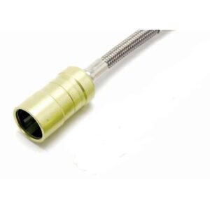 Stainless Steel Braided Line: Quick Disconnect Female End To -4 AN: 6 in.