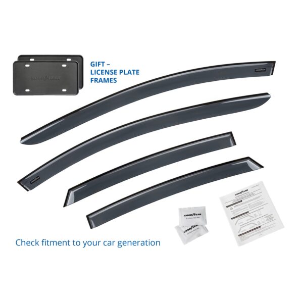 GOODYEAR Tape-On Window Deflectors Shatterproof