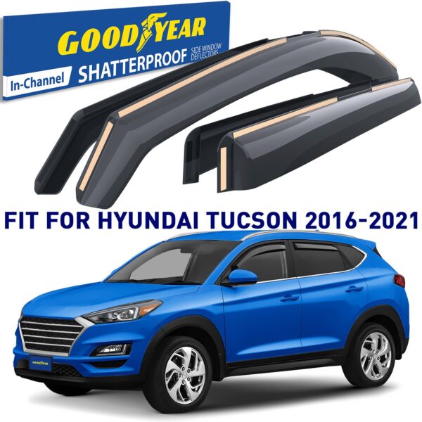 GOODYEAR In-Channel Window Deflectors Shatterproof