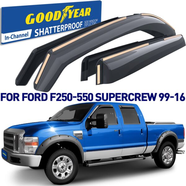 GOODYEAR In-Channel Window Deflectors Shatterproof