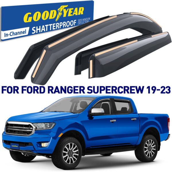 GOODYEAR In-Channel Window Deflectors Shatterproof