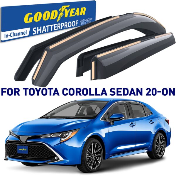 GOODYEAR In-Channel Window Deflectors Shatterproof