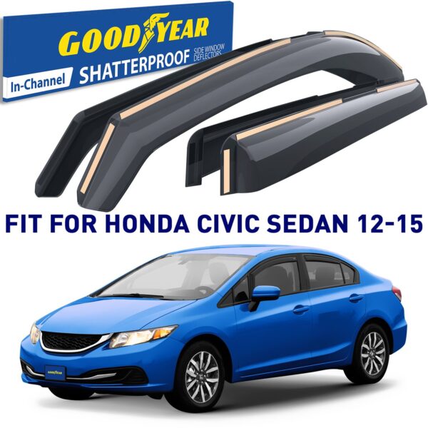 GOODYEAR In-Channel Window Deflectors Shatterproof