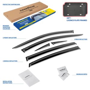 GOODYEAR Tape-On Window Deflectors Shatterproof