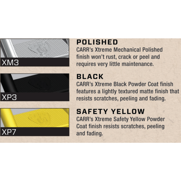 CARR  - 103337 - HOOP II; Assist/Side Step; XP7 Safety Yellow Powder Coat; Pair
