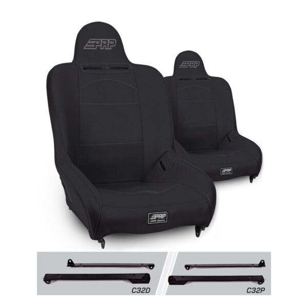 Premier High Back Suspension Seats Kit for Jeep Wrangler CJ7/YJ (Pair)