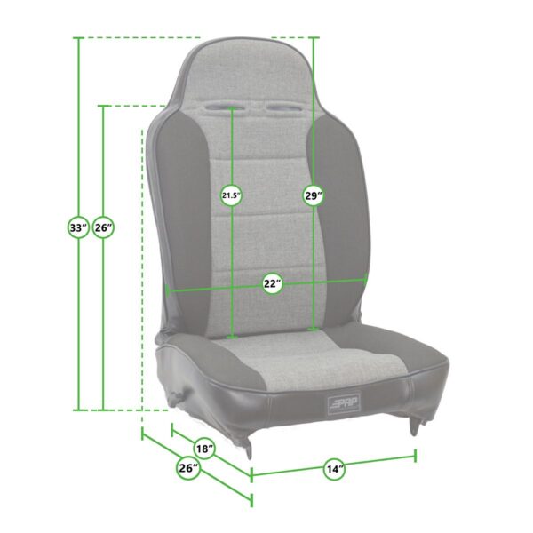 Enduro High Back Reclining Suspension Seats Kit for 03-06 Jeep Wrangler TJ (Pair