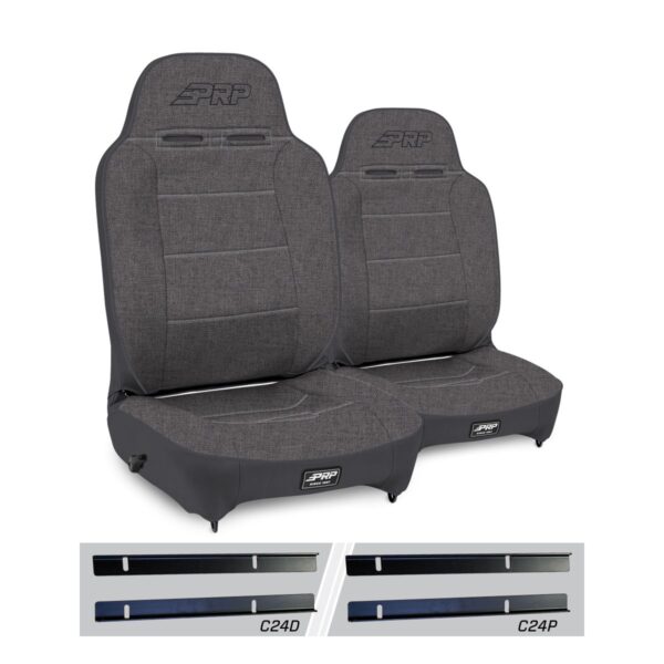 Enduro High Back Reclining Suspension Seats Kit for 03-06 Jeep Wrangler TJ (Pair