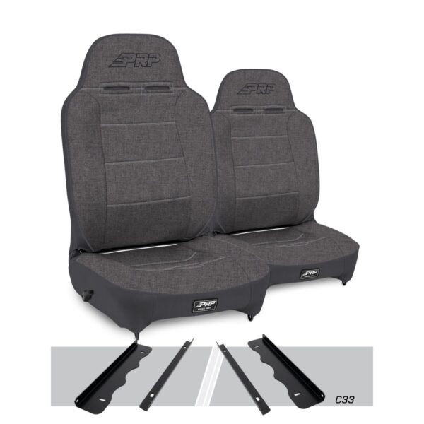 Enduro High Back Reclining Suspension Seats Kit for 95-01 Jeep Cherokee XJ (Pair
