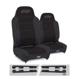 Enduro High Back Reclining Suspension Seats Kit for Jeep Wrangler JK/JKU (Pair)