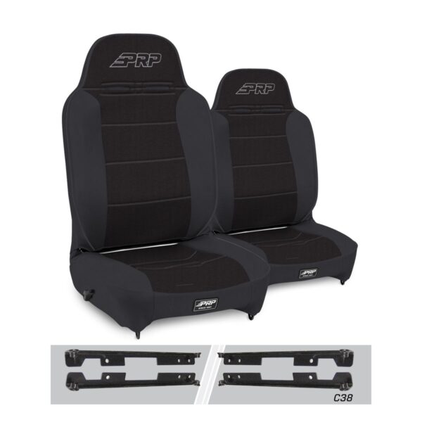 Enduro High Back Reclining Suspension Seats Kit for Jeep Wrangler JK/JKU (Pair)