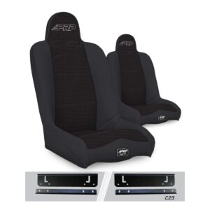 Daily Driver High Back Suspension Seats Kit for 97-02 Jeep Wrangler TJ (Pair)