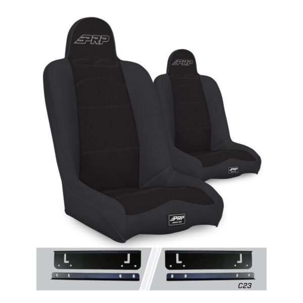 Daily Driver High Back Suspension Seats Kit for 97-02 Jeep Wrangler TJ (Pair)