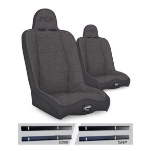 Daily Driver High Back Suspension Seats Kit for 03-06 Jeep Wrangler TJ (Pair)